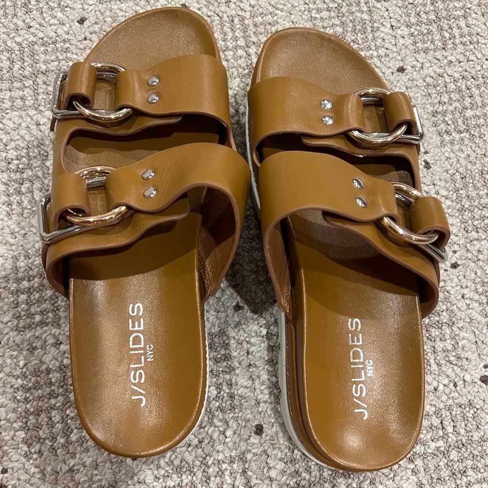 JSlides BAHA leather sandals
